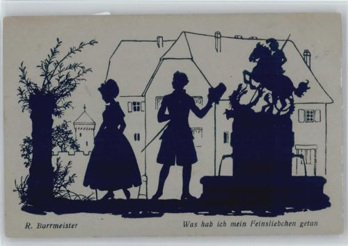 Scherenschnitt - Liebe Poesie - Denkmal Borrmeister, R.