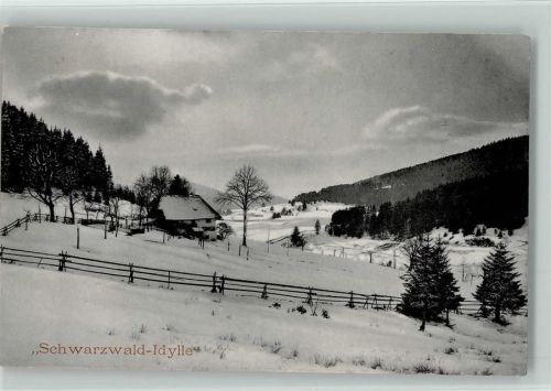 Schwarzwald Idylle - Winterlandschaft 1906 AK