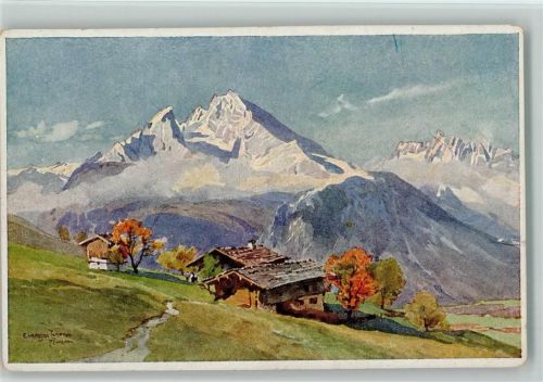 Watzmann 1918 AK Berghäuser - Berge