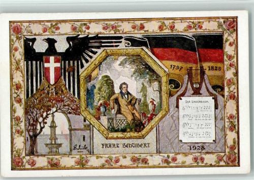 Wien 1928 - 10. Dt. Sängerbundesfest, Franz Schubert , sign Schüle