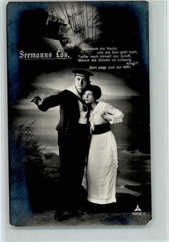 Seemanns Los - Gedicht - Serie 10252-1 Foto AK