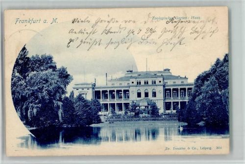 Frankfurt Zool. Garten , Restauration und Teich 1900 AK