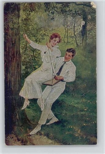 Auf der Schaukel - Verlag Wolff K 1272 Liebe Poesie