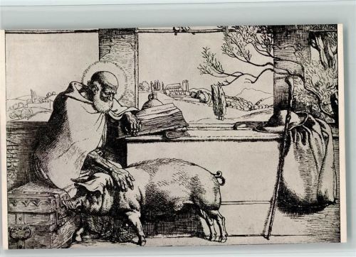 Der Mönch und das Schwein Nr. 159 Fritz Boehle, der heilige Antonius, christliches