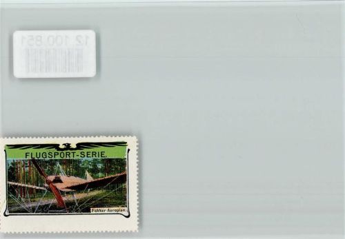 Reklamemarke - Flugsport Serie - Fokker Aeroplan