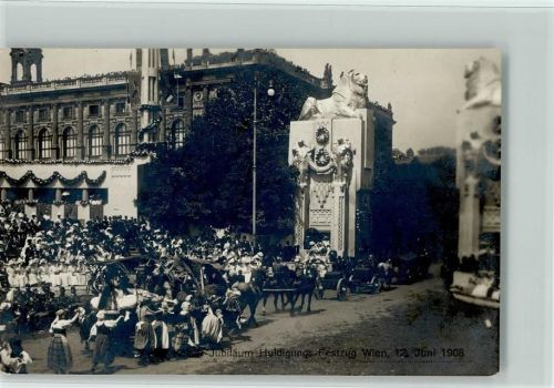 Wien 1908 Kaiser Jubil. Huldigungs-Festzug Foto AK