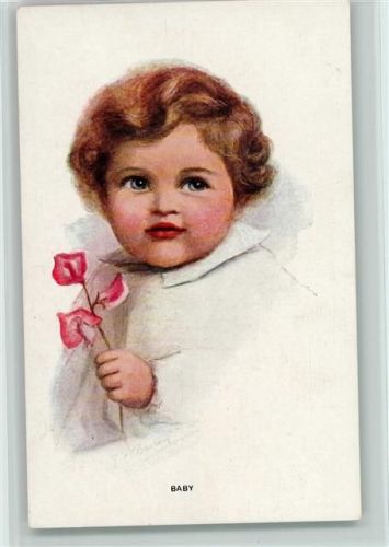 Baby mit Blume - Carlton Serie 686-2 AK