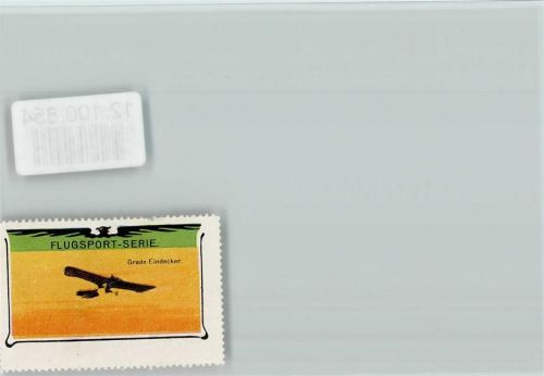 Reklamemarke - Flugsport Serie - Grade Eindecker