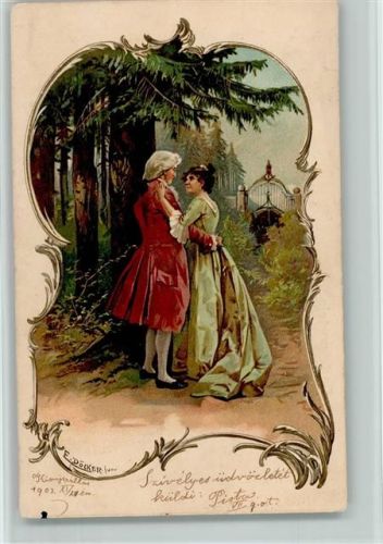 Liebespaar, litho - 1903 AK