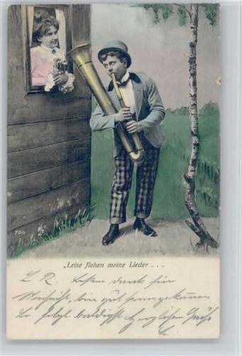 1902 Serie "Leise flehen meine Lieder... Ständchen unter dem Fenster