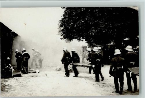 Feuerwehrübung Foto AK