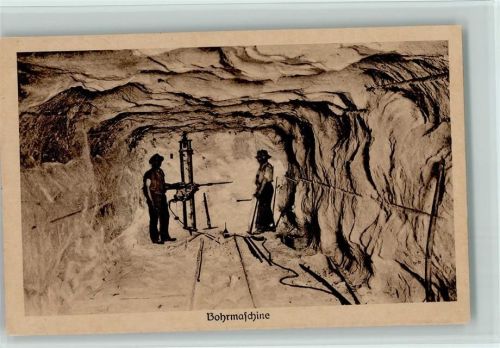 Staßfurt Bergbau - Gewerkschaft Ludwig II - Bergleute mit Bohrmaschine, Berufe