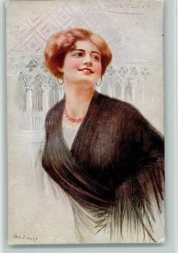 Serie 2708-5 - schöne Frau - Vanitienne Guerzoni, C. Künstlerkarte