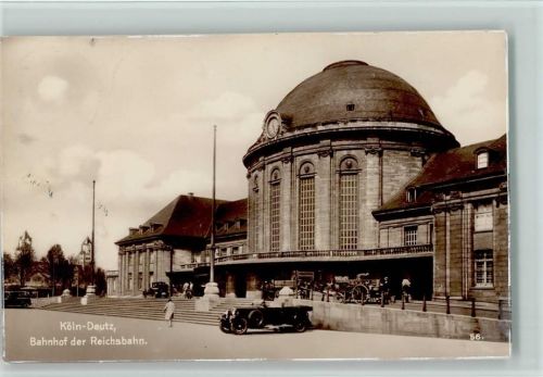 50667 W5000 Köln, Deutz 105 - Trinks Postkarte - Bahnhof der Reichsbahn