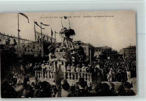 Nice 1924 - Defile carnevalesque - Festwagen AK