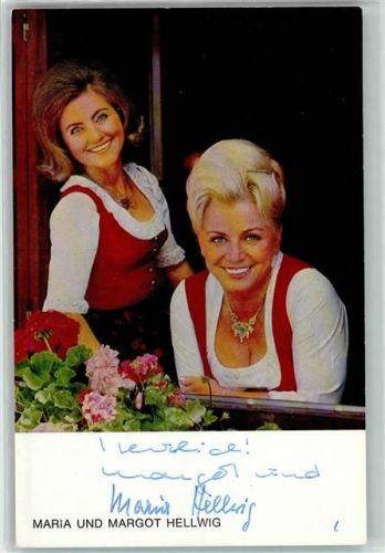 Maria und Margot Hellwig Original Autogramm