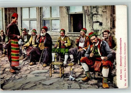 Cafe turc - Stamboul Constantinople - Türkei - Volkstypen