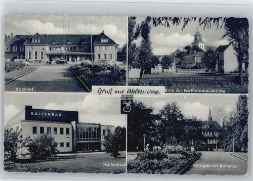 Ahlen Bahnhof Bartholomäuskirche Hallenbad Anlagen