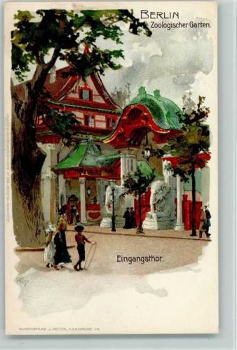 Berlin Mitte Zool. Garten, Eingang - Velten Verlag Nr. 503 AK