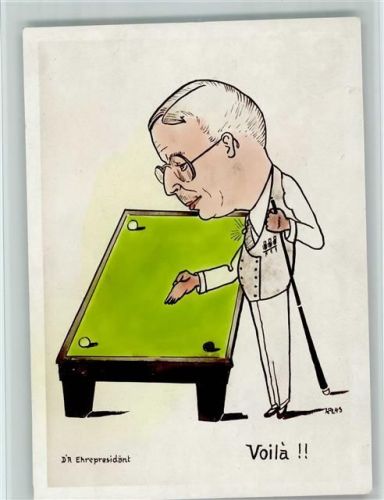 Der Ehrenpräsidant - Karikatur Politik - gute Erhaltung