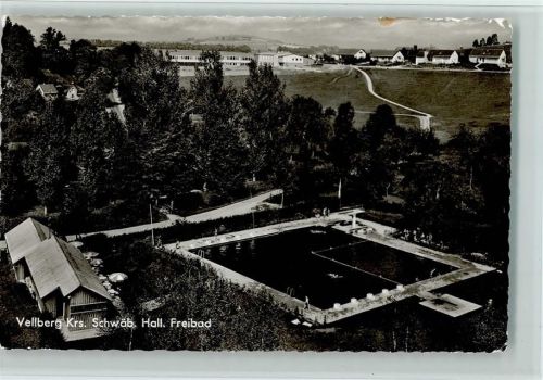 Vellberg 1963 Freibad, gute Erhaltung AK
