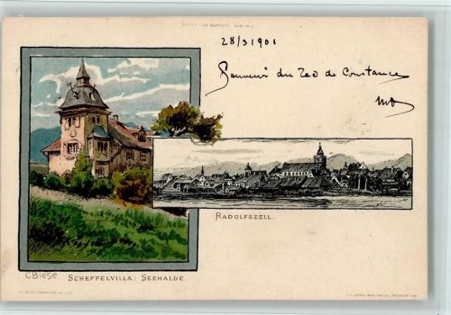 Radolfzell 1901 Scheffelvilla , Serie I "Der Bodensee" Nr. 49?, gute Erhaltung AK