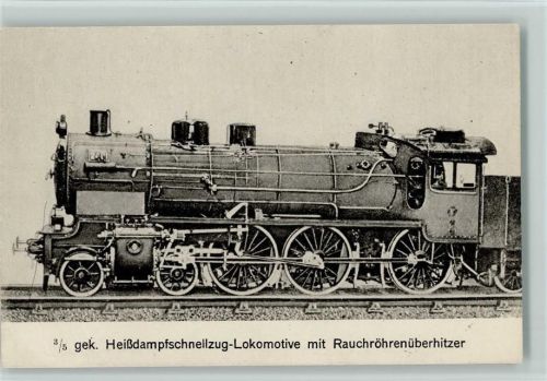 Heißdampfschnelllzug mit Rauchröhrenüberhitzer Lokomotive