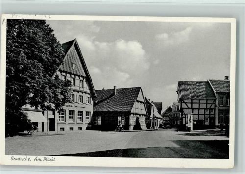 Bramsche Am Markt Fachwerkhäuser Litfaßsäule