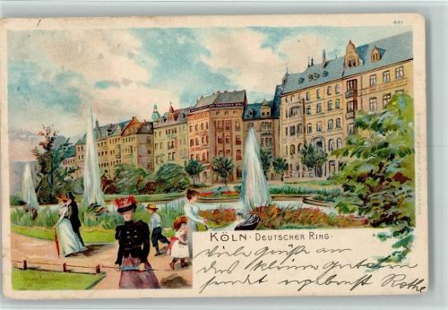 Köln Neustadt-Nord 104 1900 Gruss aus - Litho - Deutscher Ring - Kunstanstalt Miesler 451 AK