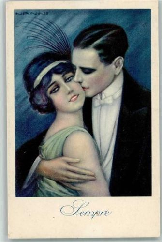Serie 26 B - Art Deco - Liebespaar, gute Erhaltung AK