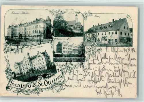 St. Ottilien 1898 Männer-Kloster Frauen-Kloster Missions-Seminar Hospiz Kapelle zu hl. Ottilie Mehrfachaufnahme