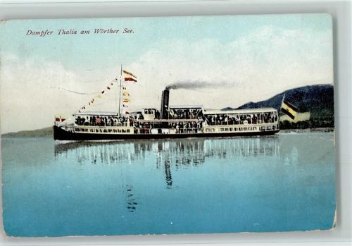 Dampfer Thalia am Wörther See AK Binnenschiff 1911