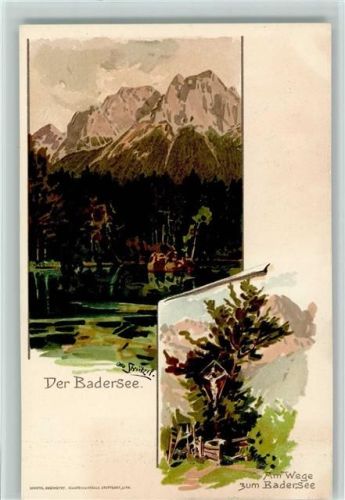W8104 Grainau Badersee Am Wege zum Badersee Strützel, O.