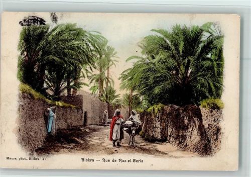 Biskra 1912 Rue de Raz-el-Geria, gute Erhaltung AK
