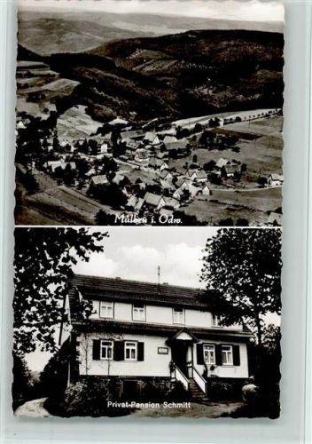 Mülben 1955 Pension H. Schmitt, Wirtschaft zur Alp, AK