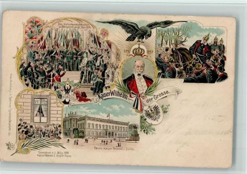 1898 Kaiser Wilhelm der Grosse - Gruss aus , gute Erhaltung AK