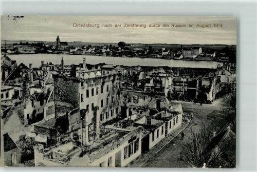 Ortelsburg 1914 Nach der Zerstörung durch die Russen