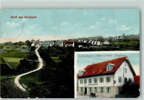 73630 W7064 Grunbach , Rems Gebrauchsspuren Luftkurhotel zum Adler