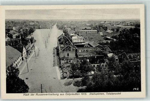 Ebenrode 1915 Nach der Russenvertreibung aus Ostpreußen Trümmer