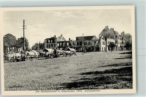 Ebenrode 1914 Der Russeneinfall in Ostpreußen Pferdefuhrwerke
