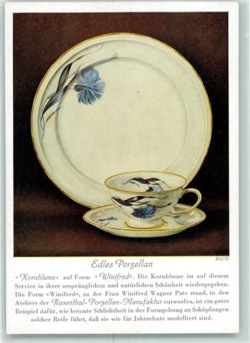 Selb Rosenthal Manufaktur "Kornblume" AK