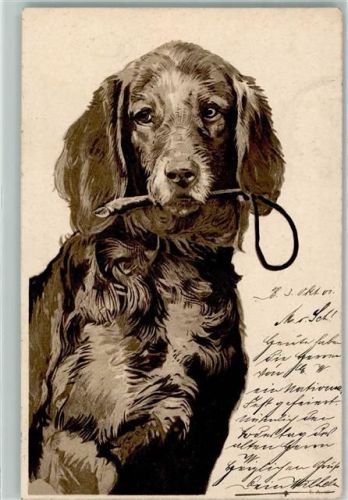 1901 Hasenschlinge im Maul AK
