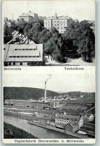 Mittweida Technikum Papierfabrik Dreiwerden Soldatengruß