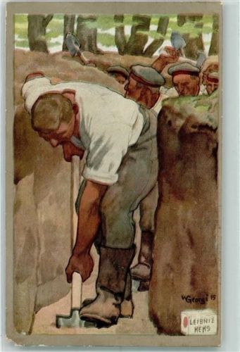 1916 WK I Schützengraben sign. Georgi