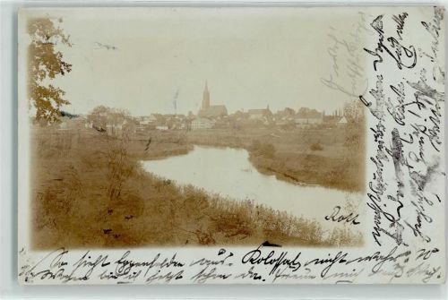 Eggenfelden 1902 Ort lt. Stempel Kirche Bach