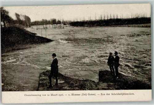 Hamme 1906 Überflutung eine der Scheldedeichbruch