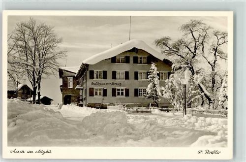 Aach Gasthaus zum Kreuz Winter Schnee