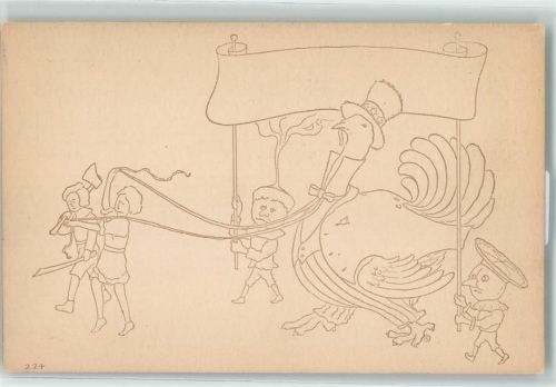 Jugendstil Rückseite Scribners Schoolcraft Studio AK