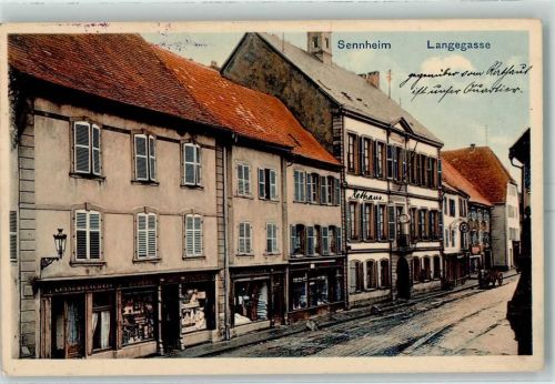 Cernay 1915 Langegasse Rathaus AK