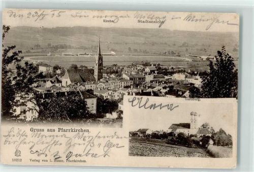 Pfarrkirchen 1905 Kirche Gartiberg